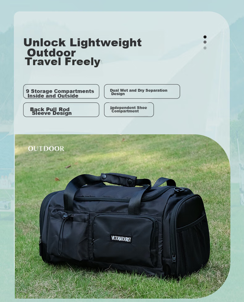 Дорожная сумка VICTORIATOURIST V7058, унисекс, полиэстер, большая, серая