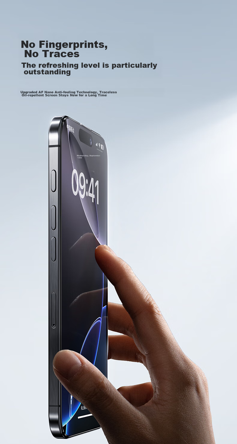 Защитное стекло Benks AR Ultra-Clear для Apple iPhone 16 Pro Max, противобликовое, полноэкранное, HD, антиотпечатки