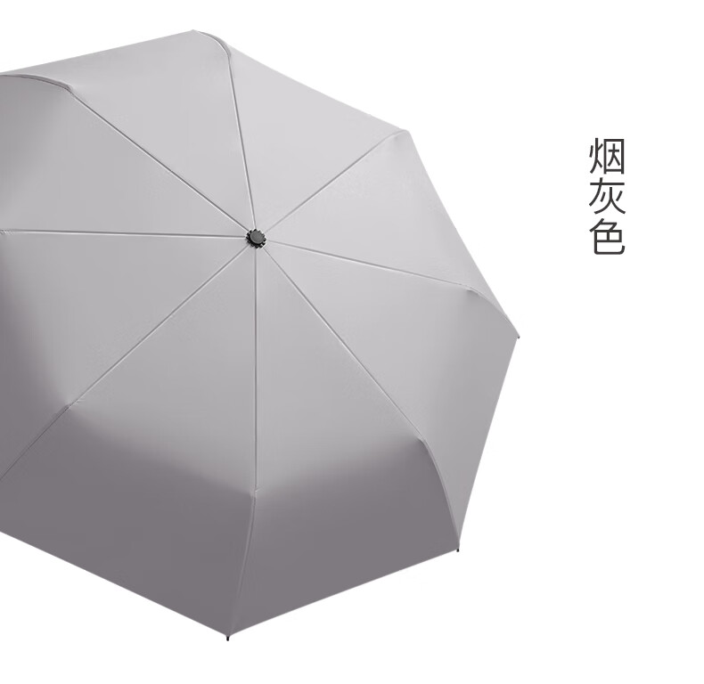 Qimaimai UV Protection Umbrella, Three-Fold Sun Umbrella, Women's Sunshade Umbrella, Foldable Umbrella for Men, Business Windproof Wooden Handle Umbrella
