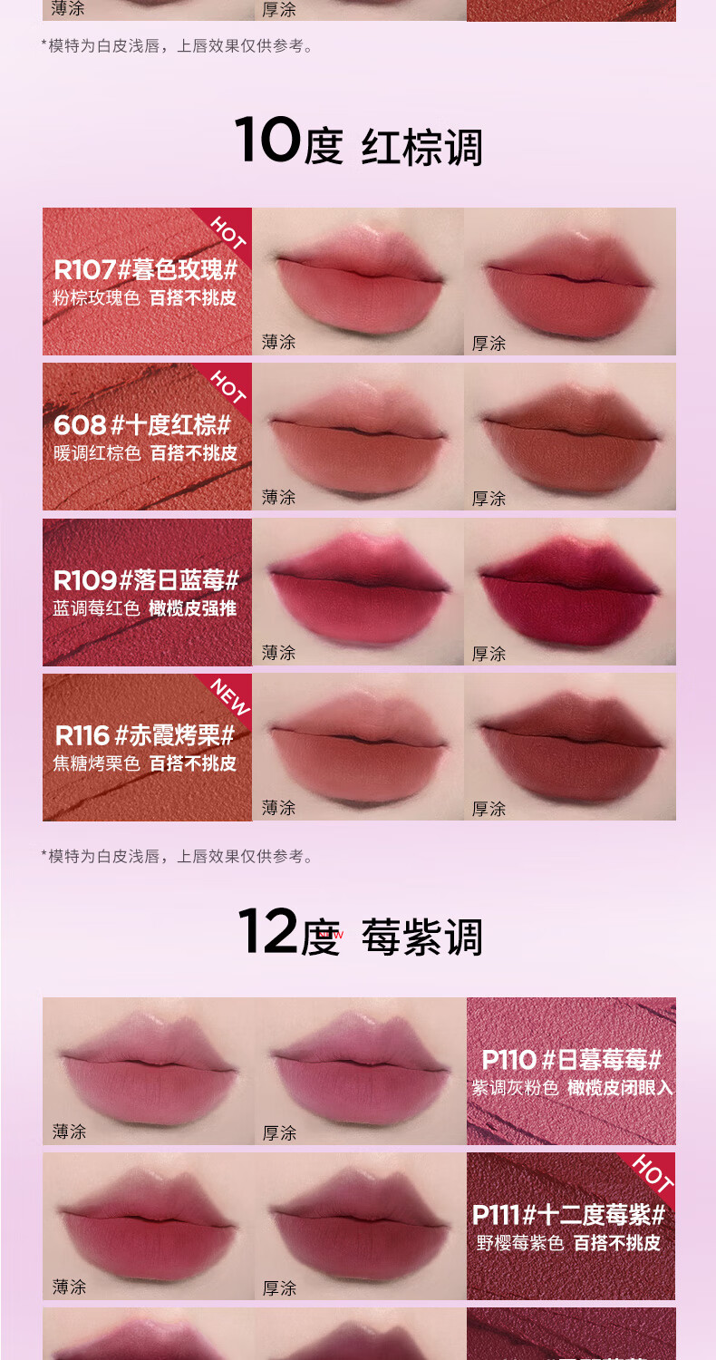 Color Key珂拉琪慕斯绒雾唇泥小彩弹唇泥 R117 扬莓兔气【兔年限定款】