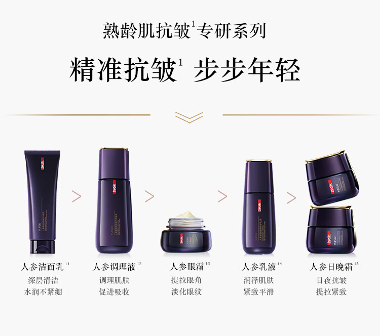 羽西人参晚霜50ml 玻色因抗皱面霜乳液修护淡纹紧致 护肤品送妈妈