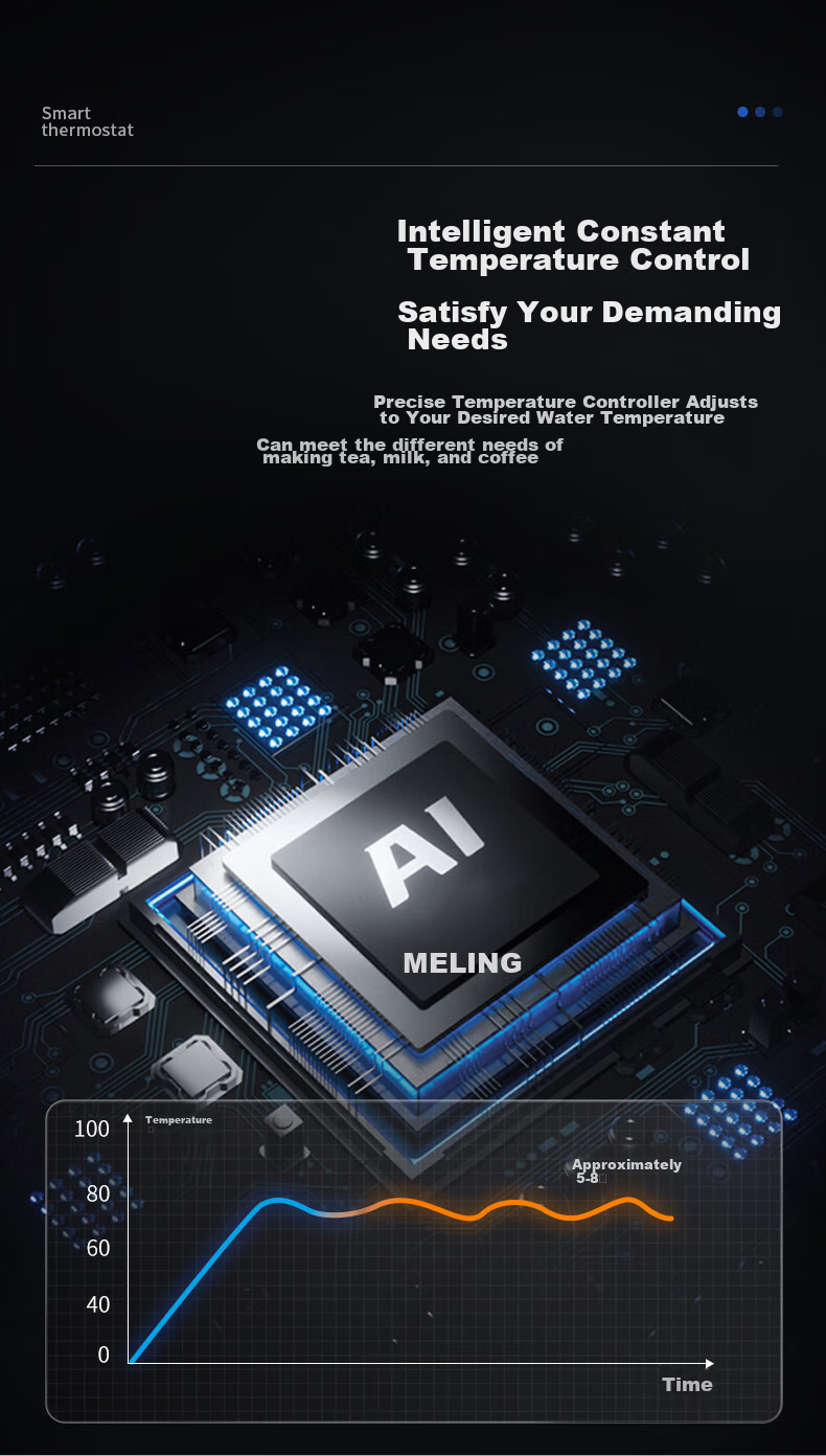 Умная чайная машина MeiLing MY-C575-B с голосовым управлением, напольная, с нижней загрузкой, охлаждение и нагрев, выбор температуры одной кнопкой, самообслуживание, холодная и горячая вода