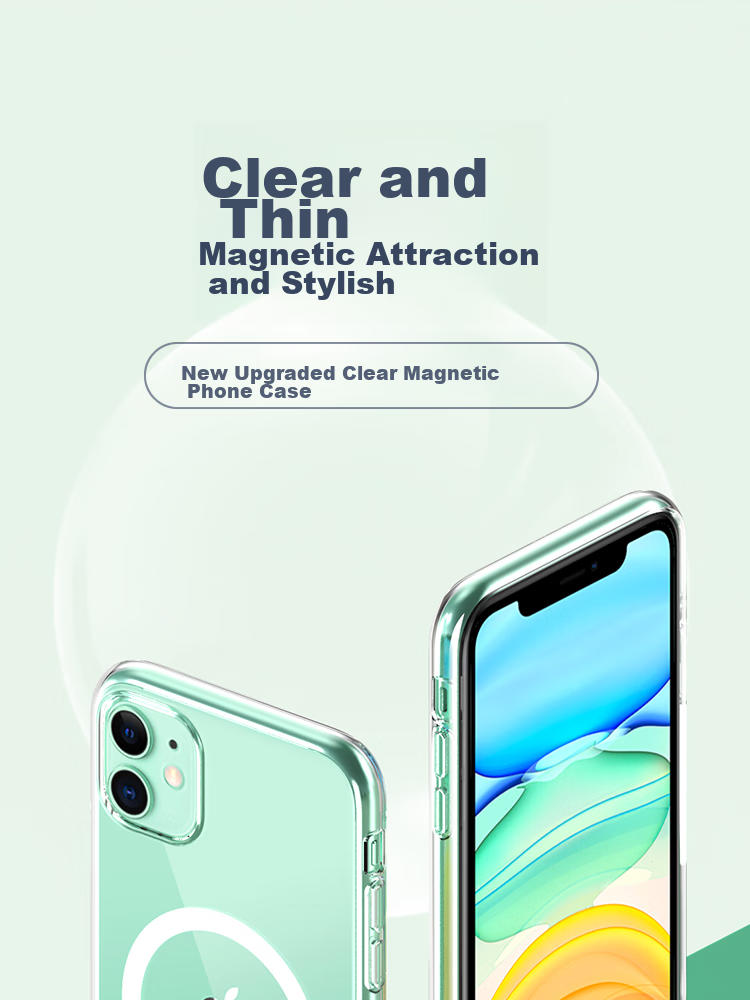 Чехол ESCAPE для iPhone 11, MagSafe, прозрачный, противоударный, TPU