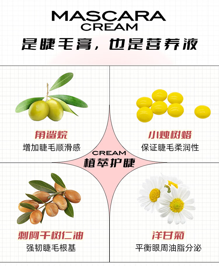 悠珂思（ukiss） 睫毛打底膏液睫毛膏5g定型防水纤长卷翘睫毛膏不晕染持久极细女 【睫毛打底膏】01#自然黑