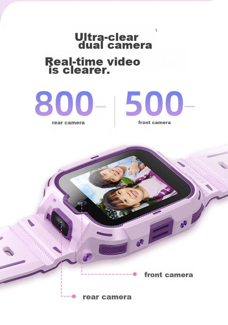 Детские умные часы 360 11X AI с двумя камерами HD, водонепроницаемые, GPS, длительное время работы от батареи, 4G, видеозвонки, слот для SIM-карты, синие