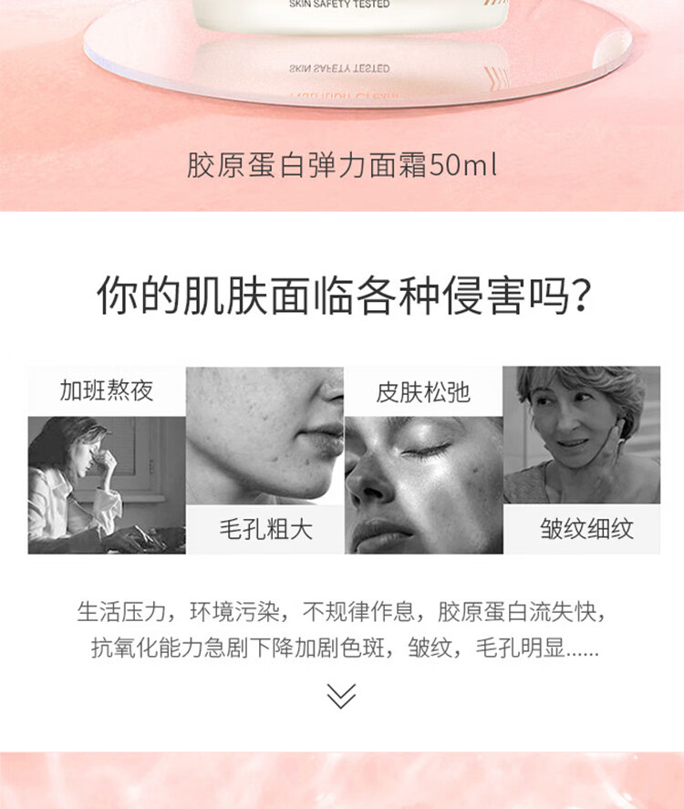 伊思（it‘s skin）胶原蛋白弹力保湿面霜50ml 淡化细纹滋养修护肌肤男女士护肤品