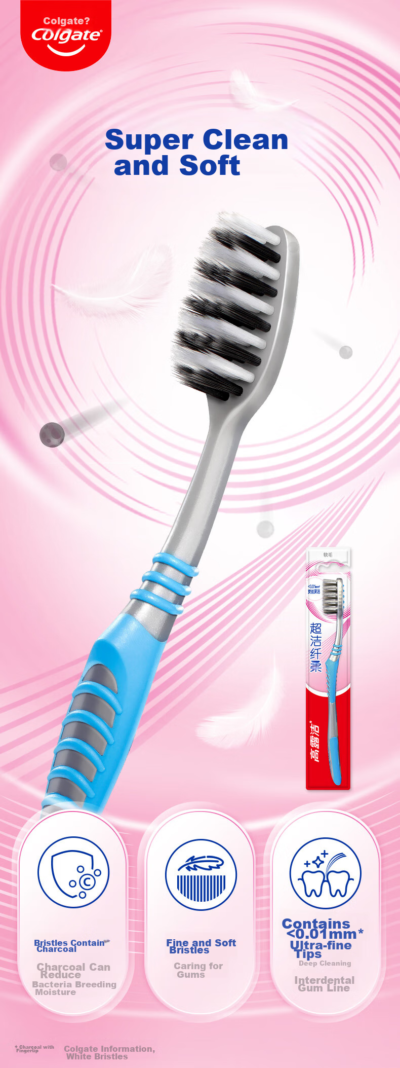 Зубная щетка Colgate с мягкой щетиной