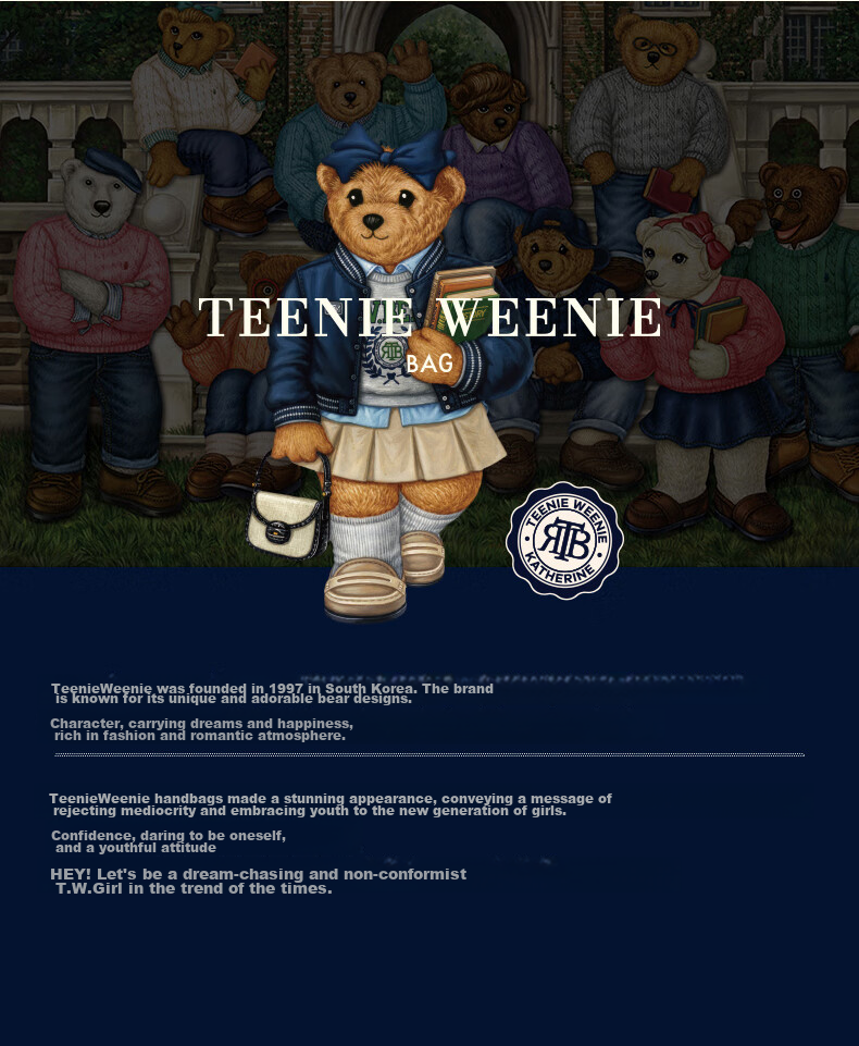 Женская сумка Teenie Weenie через плечо, большая вместительная сумка-тоут, повседневная сумка для работы, цементный серый