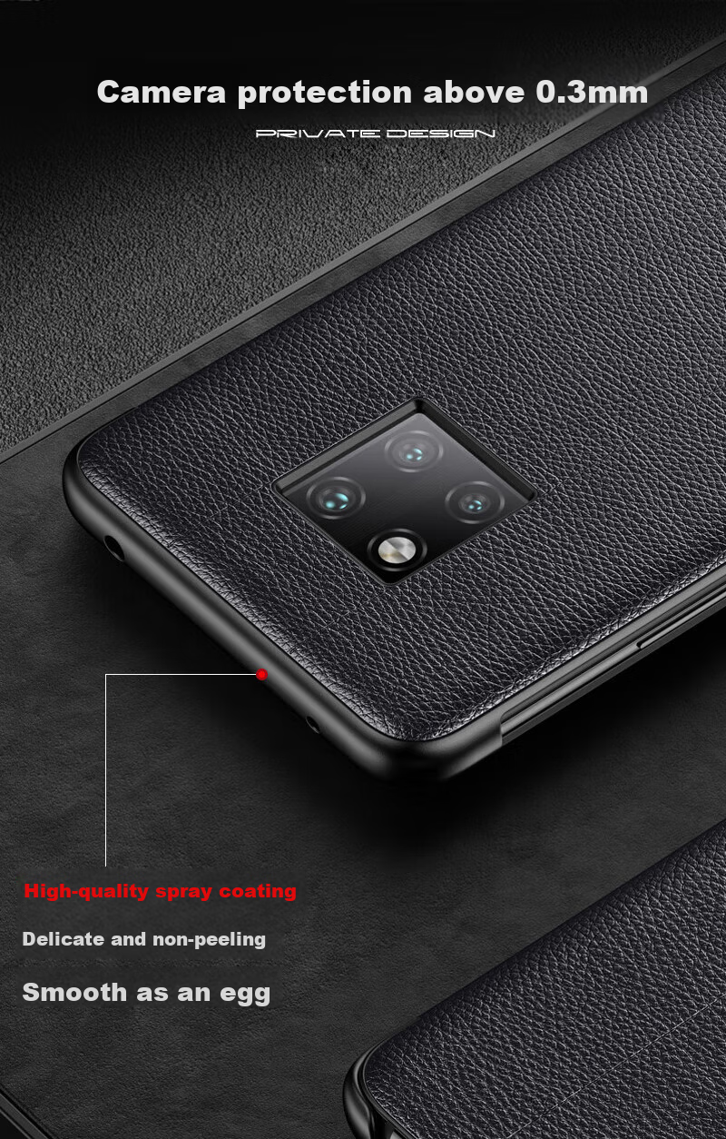 Чехол для Huawei Mate20 Pro ZhengJian, черный, с окном для смарт-уведомлений, противоударный, бизнес-стиль