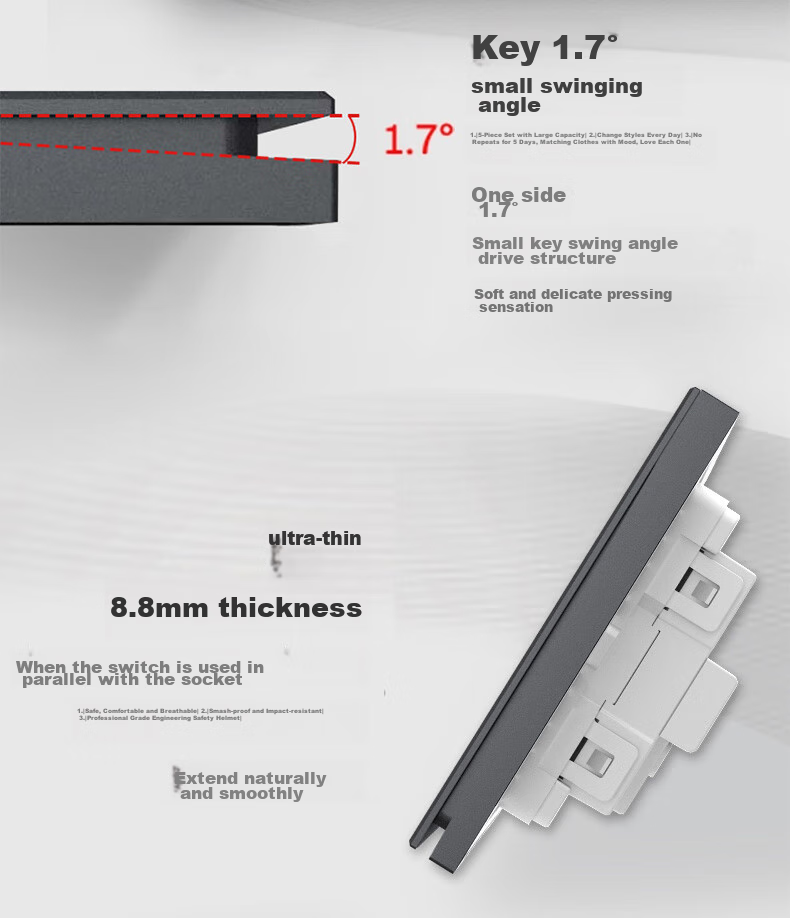Розетка ABB Yingzhi Series CA205N-MG, серая, 5 гнезд, 10А, 86x86 мм