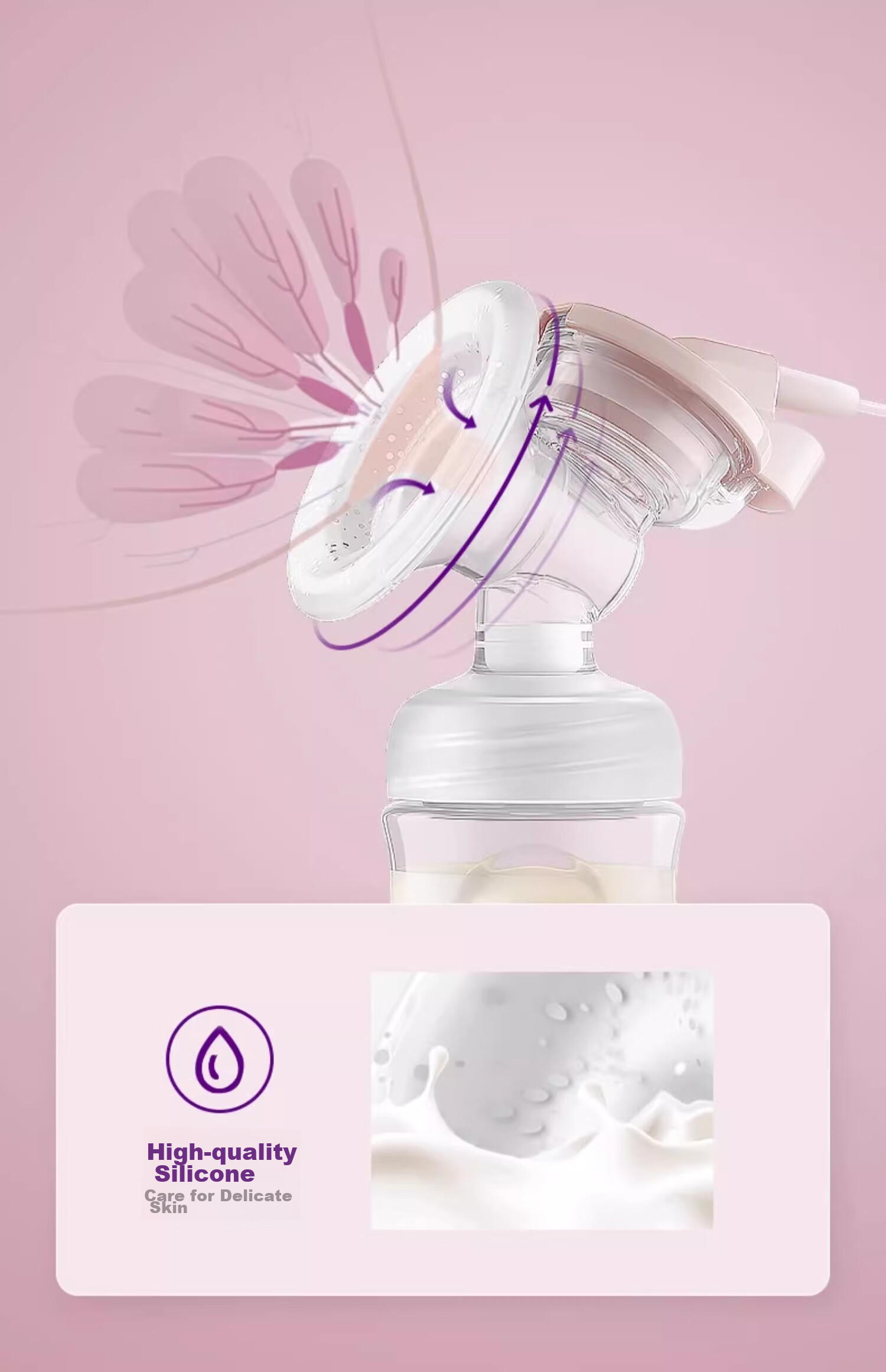 Молокоотсос AVENT Double-Sided Fully Automatic Breast Pump Portable Painless Massage Electric Milk Extractor