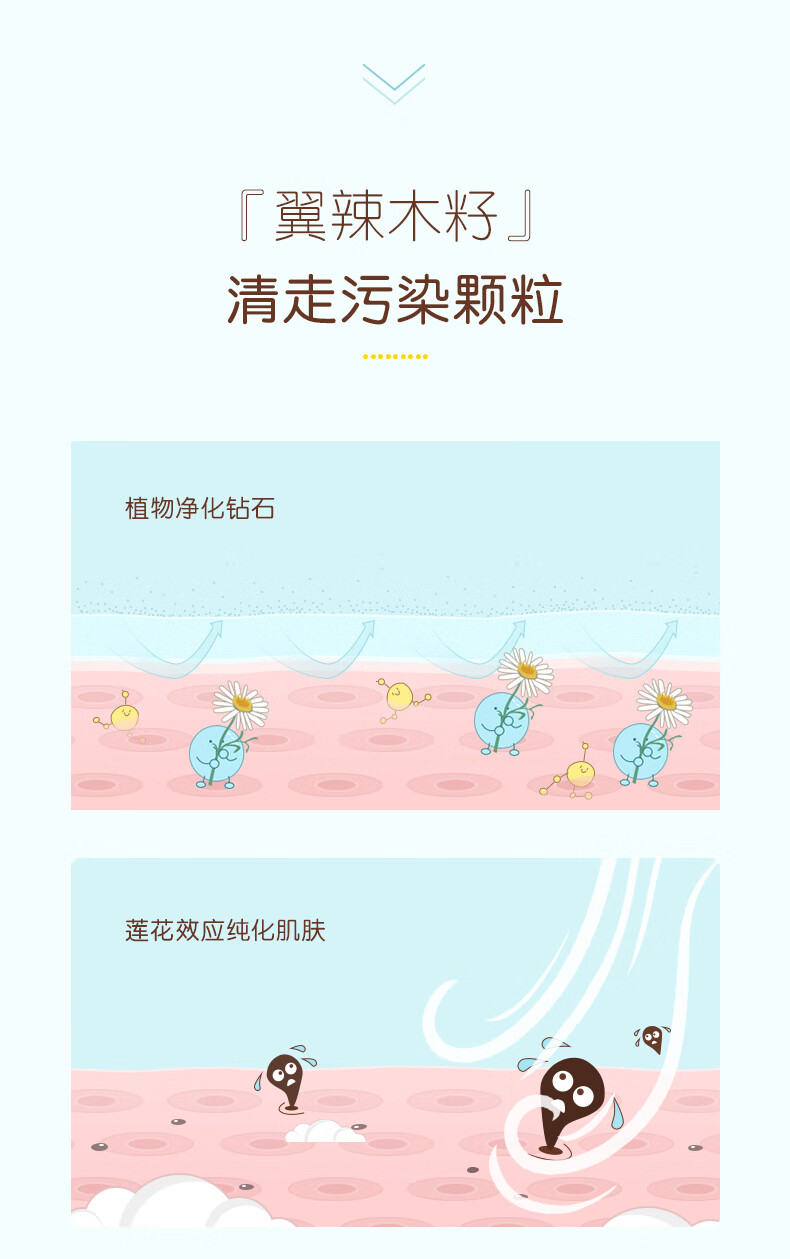 小迷糊 氨基酸大瓶洗面奶男女深层清洁洁面乳300ml