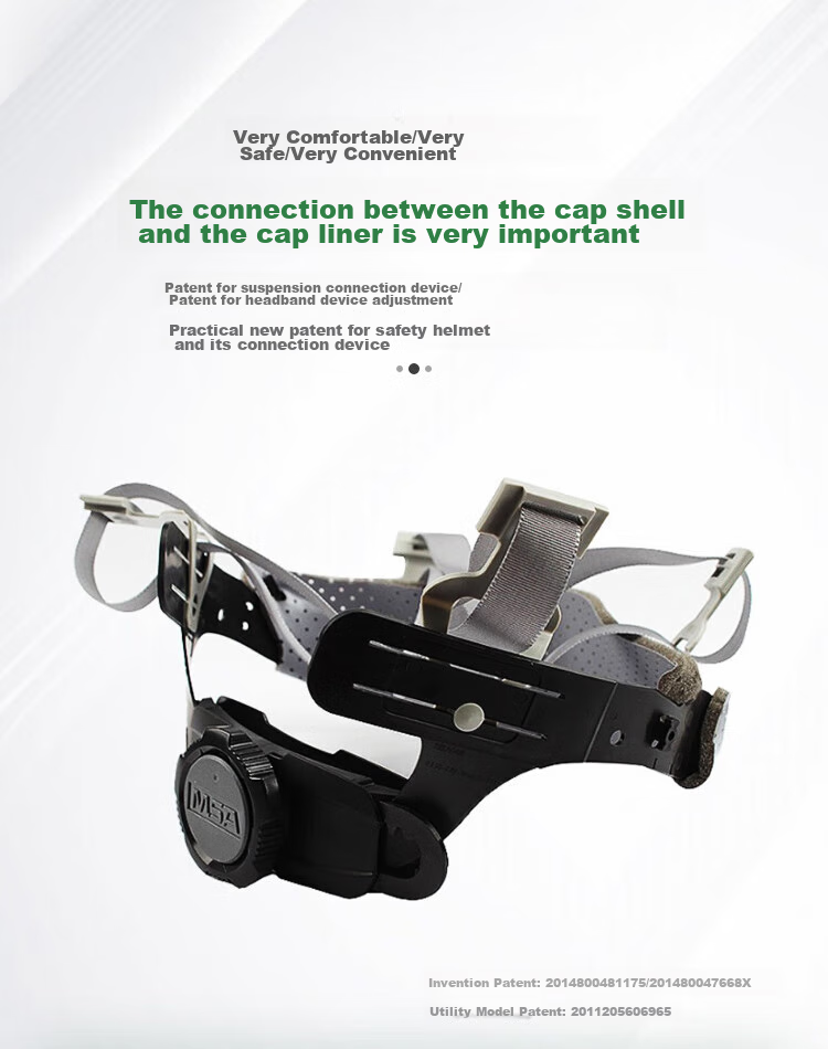 Каска защитная MSA Safety Helmet, строительная, желтая, ABS, с регулировкой размера