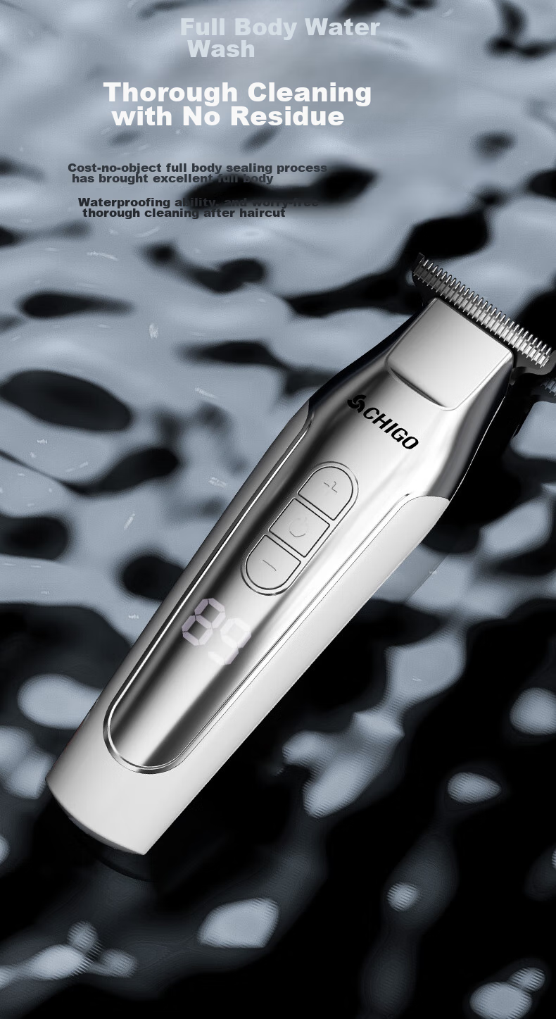 Машинка для стрижки CHIGO F701, электробритва для гладкого бритья, профессиональный триммер для стрижки волос, мужская машинка для стрижки