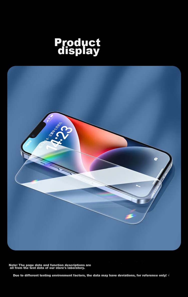 Защитное стекло KOOLIFE для iPhone 14 Pro Max, 2 шт., ультратонкое, полное покрытие, HD, антибликовое, противоударное