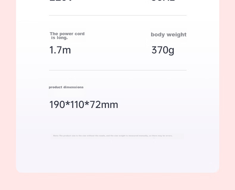 Фен AUX AH7008, 800 Вт, низкая мощность для общежития, портативный мини-фен, розовый