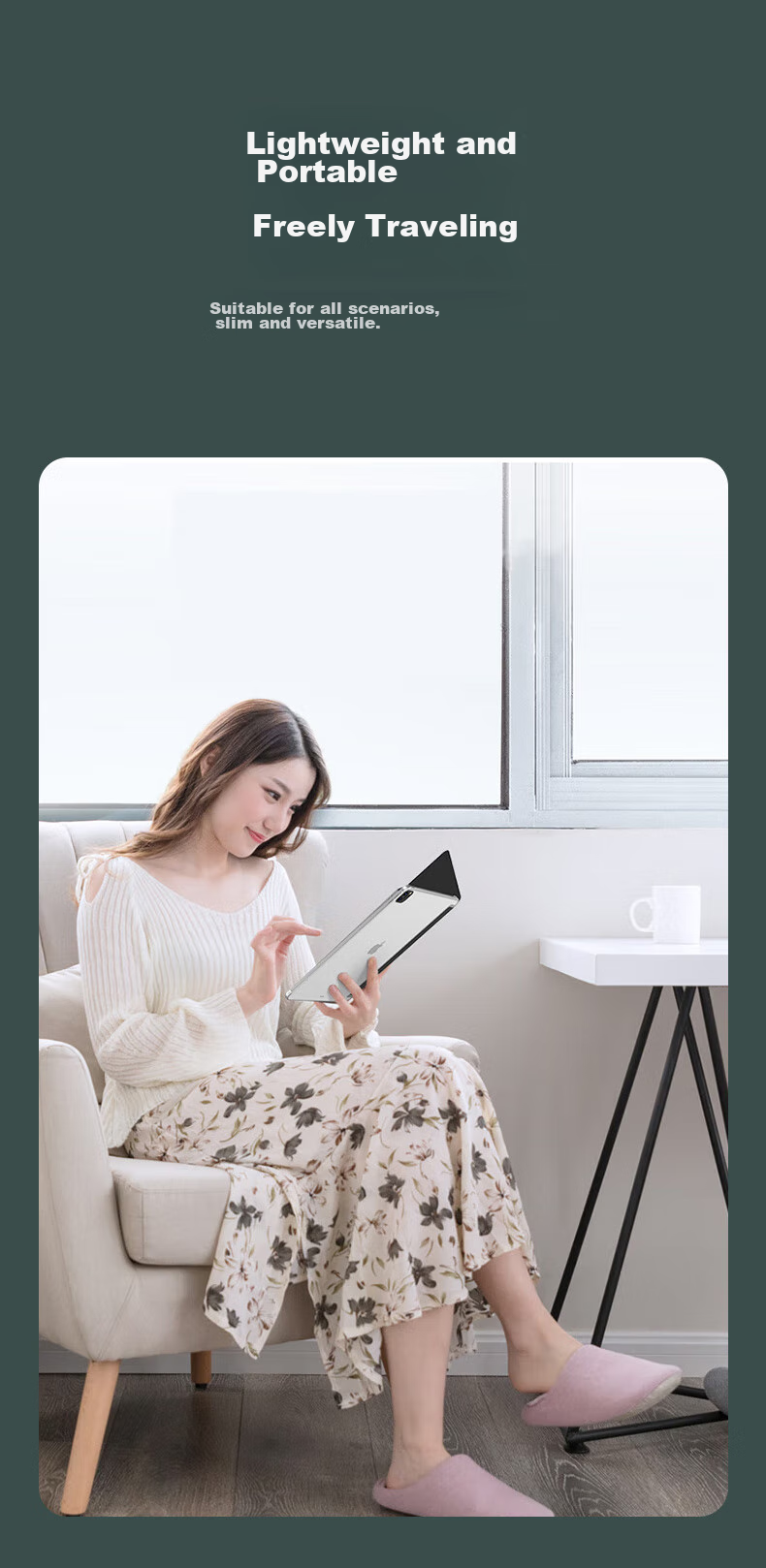 Чехол PISEN для iPad Pro/Air 10.9/11 дюймов, темно-зеленый, с полной защитой от ударов, тонкий, с трехстворчатой подставкой, совместимый с Apple iPad Air 7/6, Pro 18-22