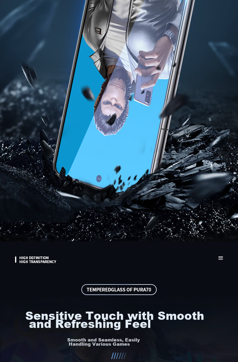 Защитное стекло BLUEO для Huawei Pura70/80, OPPO FindX8, противоударное, антибликовое, HD прозрачное, закаленное стекло