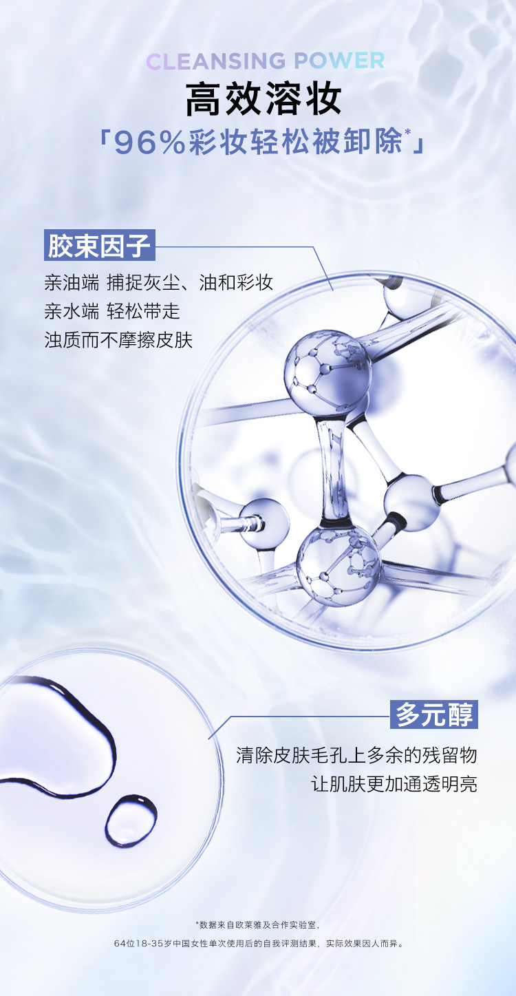 欧莱雅净润舒缓三合一卸妆水400ml 面部卸妆温和敏感肌适用女神节礼物女