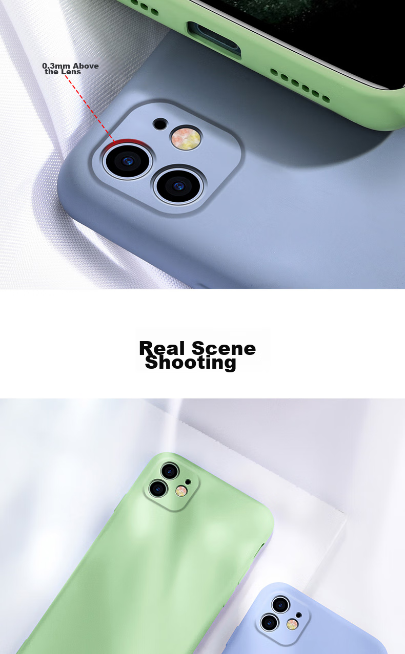 Чехол для iPhone 11 KEKLLE, силиконовый, серый, с защитой камеры