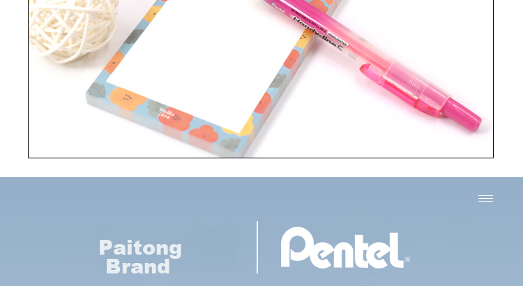 Маркер Pentel SXS15, выдвижной, для журналов, большой емкости, перезаправляемый, флуоресцентный, 4.5 мм, небесно-голубой