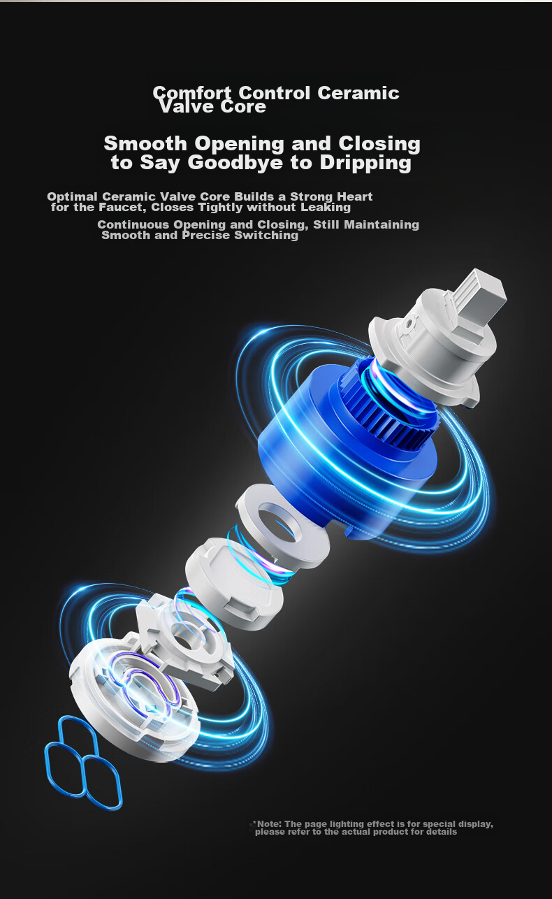 Смеситель для раковины HEGII HMF928-111B, поворотный, с горячей и холодной водой, цинковый сплав, хром