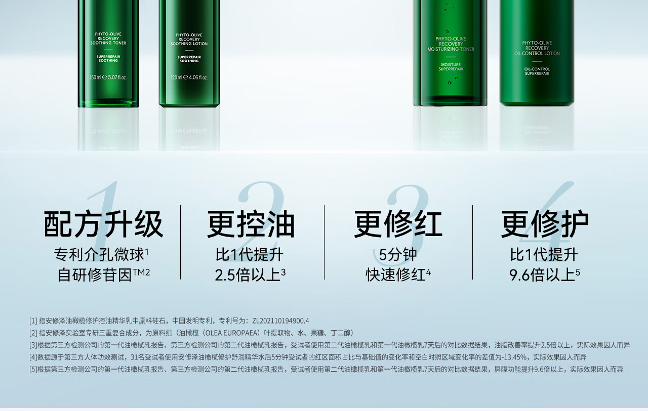 安修泽油橄榄水乳套装敏感肌控油修红急护补水保湿水150ml+乳120ml