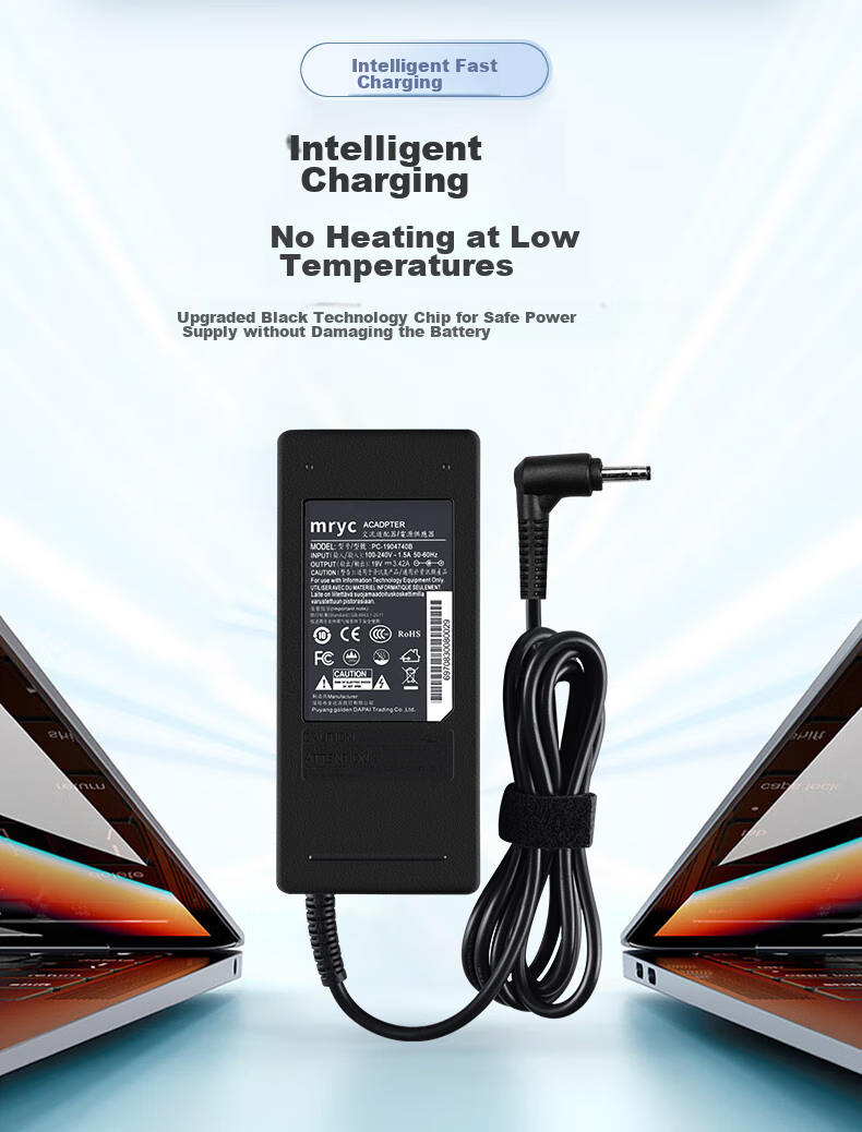 Зарядное устройство Mryc для ноутбука ASUS, 19V 3.42A, 65W, с кабелем питания, подходит для моделей Mryc ASUS Laptop Charger, Shenzhou Xuanlong Zhanshen K610D, Haier Power Adapter Cable, с маленькой круглой головкой 4.0*1.7
