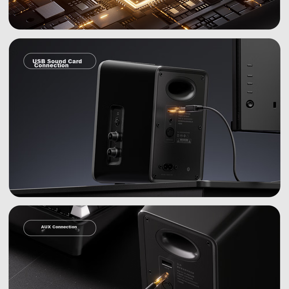 Портативная колонка Edifier Halo 2.0 SE, Bluetooth, USB, AUX, с подсветкой, белая