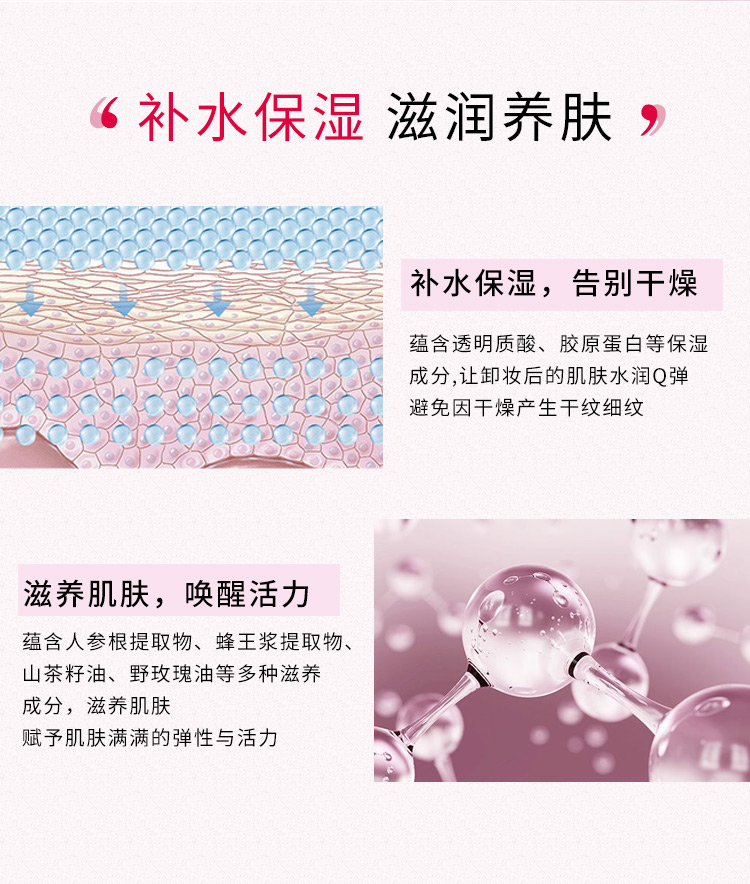 奇士美（KISS ME）花盈美蔻净柔卸妆液88ml（水油分离 卸妆水 眼唇卸妆 温和卸妆）