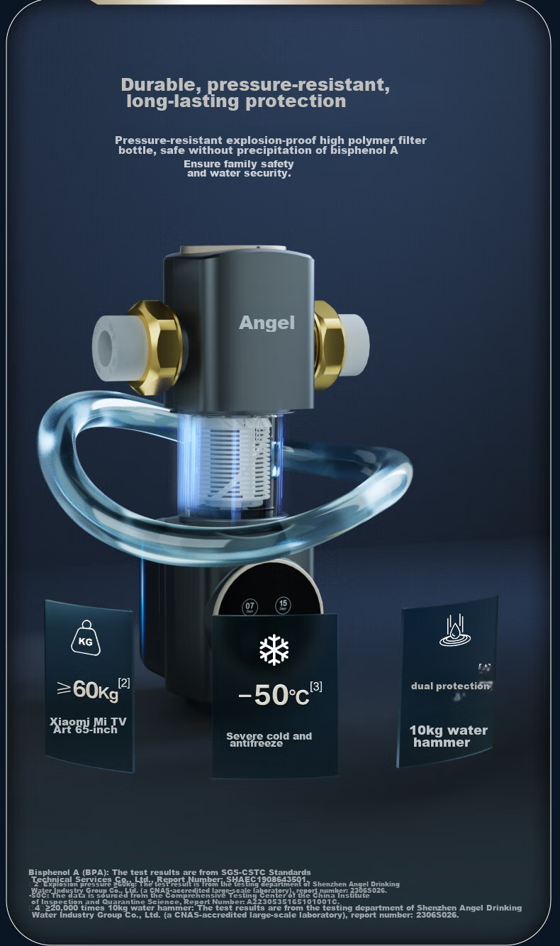 Фильтр для воды Anjier J3525-GWG-6000, автоматический, с обратной промывкой, 40 микрон, двойная сетка, высокая пропускная способность, для всего дома, 10T/ч