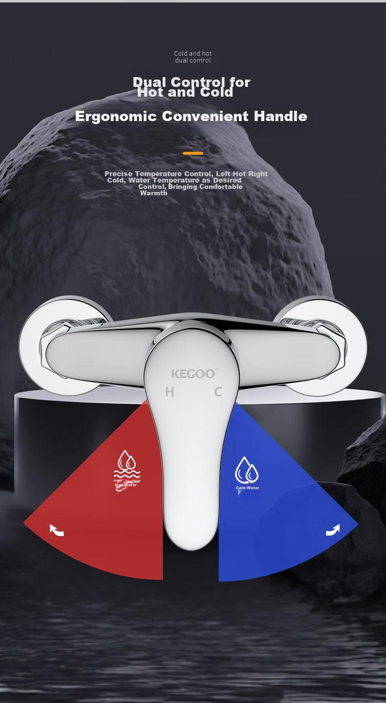 Смеситель для душа KEGOO K3009, латунь, горячая и холодная вода, переключатель для душа, клапан для ванной комнаты