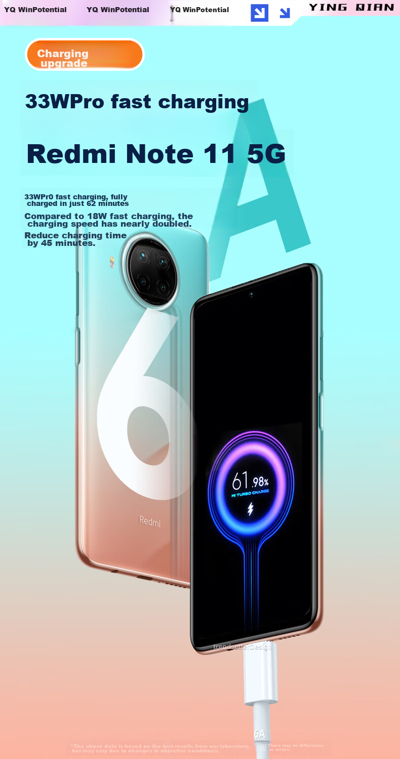 Кабель YINGQIAN Type-C для быстрой зарядки Xiaomi, 6A, 3 метра, черный