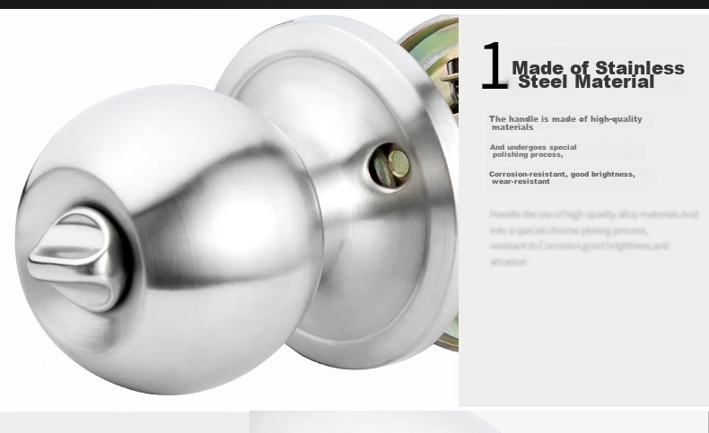 Замок BLOSSOM Spherical Lock, для внутренних дверей, из пластика, стали, алюминиевого сплава, для ванной комнаты, туалета, душевой, модель 587, трехстержневой, 3-5 см.
