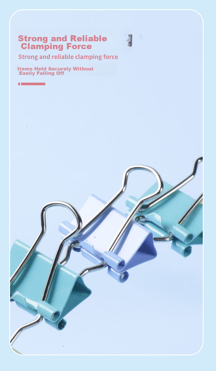 Зажимы для бумаг TANGO Morandi Color Long Tail Binder Clips, 3#, 24 шт., металлические зажимы для документов, 32 мм, для офиса, финансов и приемных