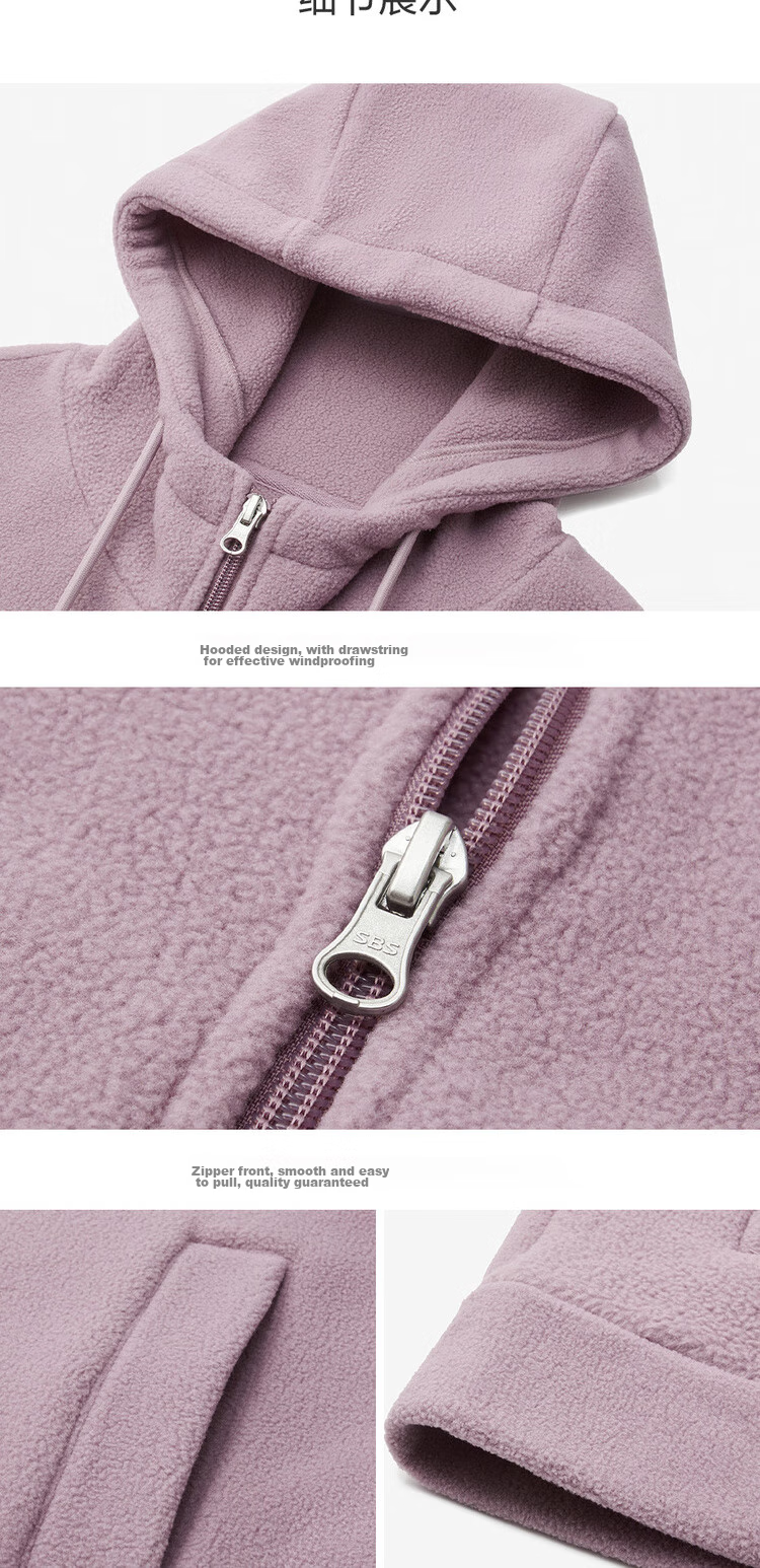 Женская флисовая толстовка Giordano с логотипом бренда, свободная толстовка на молнии с капюшоном 05373854
