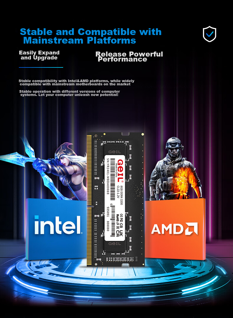 Оперативная память GEIL Jinnbang 16GB DDR4-3200 SO-DIMM, 1x16GB, CL22, 1.2V