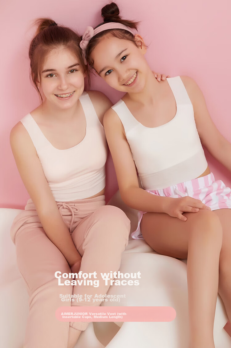 Aimer kids Комплект из 2-х трусов-шорт для девочек, модель AJ111242, цвет светло-розовый, размер 160