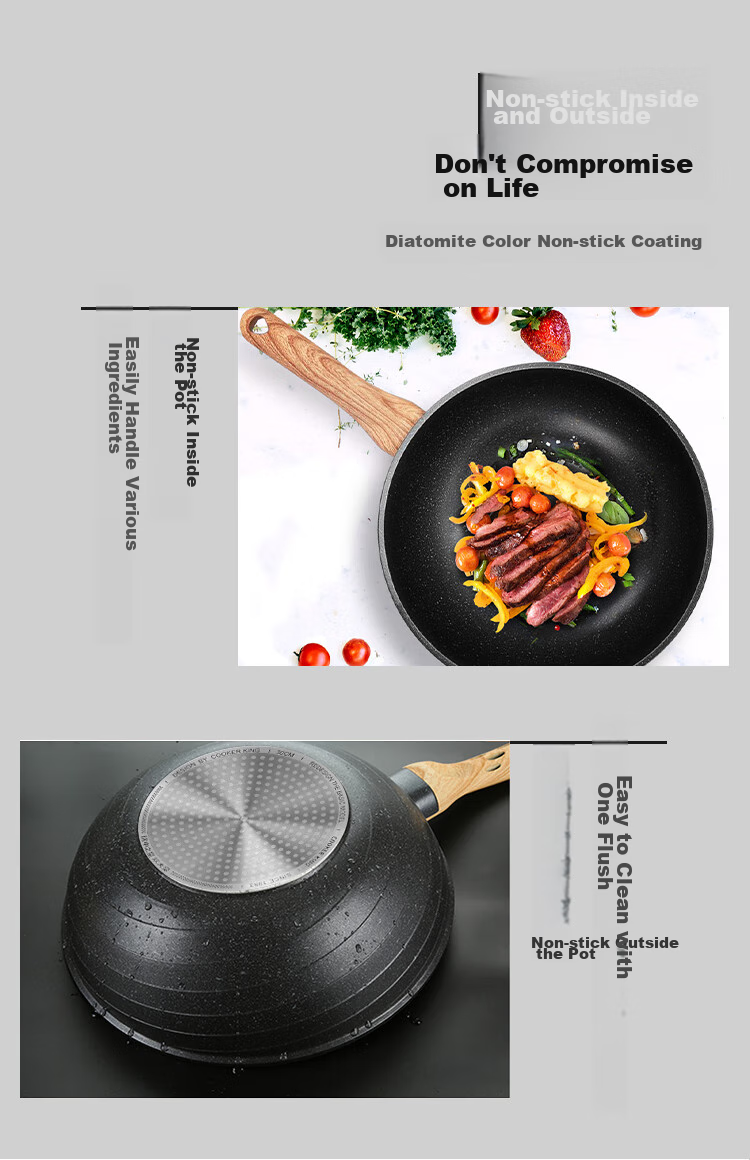 Сковорода COOKER KING Maifanshi, антипригарная, 30 см, для индукционных плит, черный