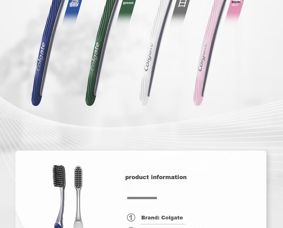 Зубная щетка Colgate Slim Carbon Spiral, мягкая, 4 шт.