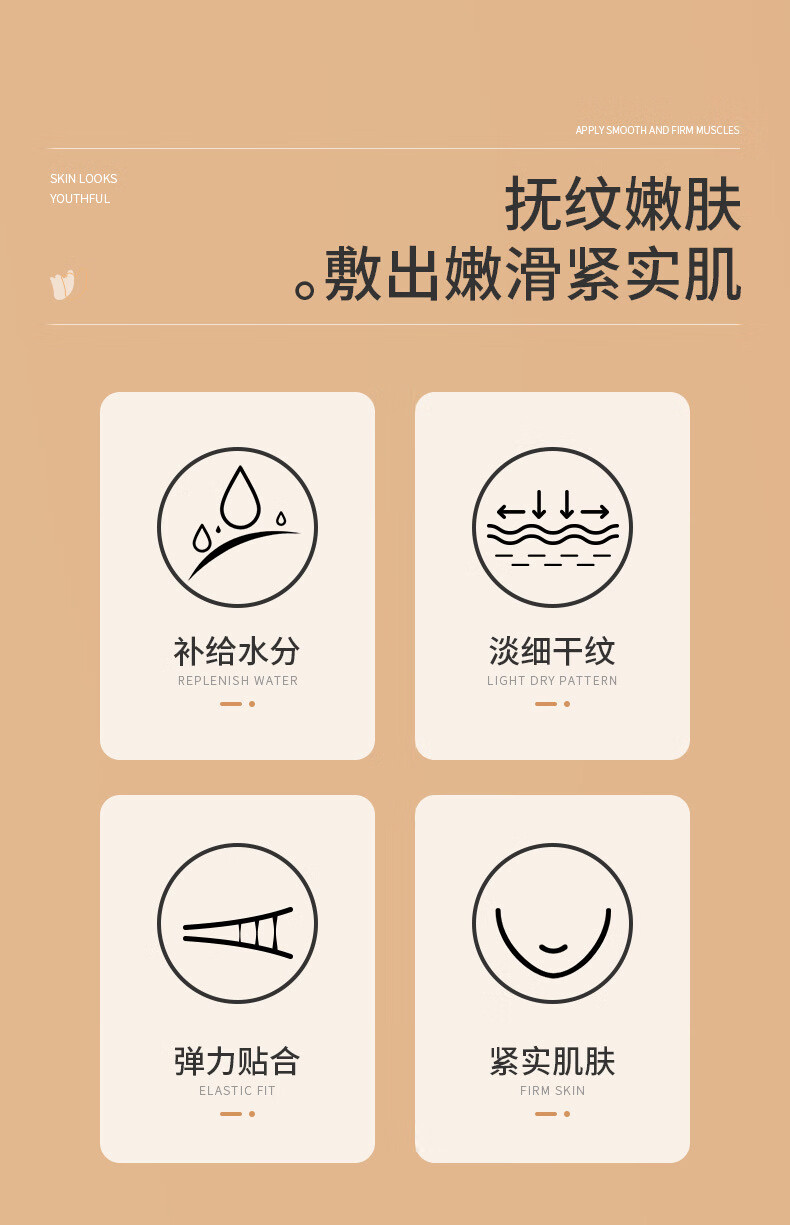 HJZZ法令纹贴补水面膜贴提拉紧致改善淡化细纹皱纹嘴角纹男女5对1盒