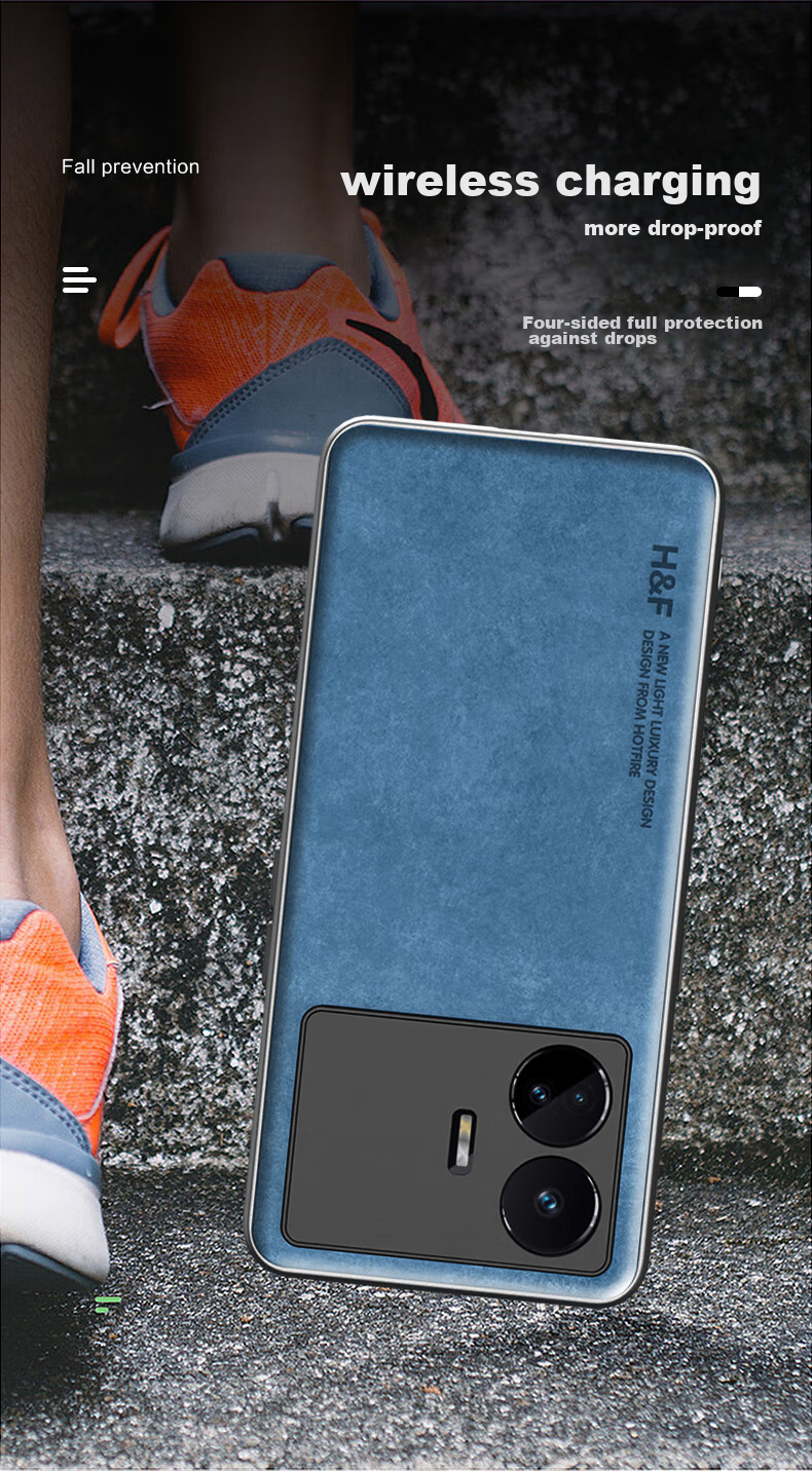 Чехол HotFire для Realme GT Neo5 SE, искусственная кожа "овечья", защита камеры, дымчато-серый