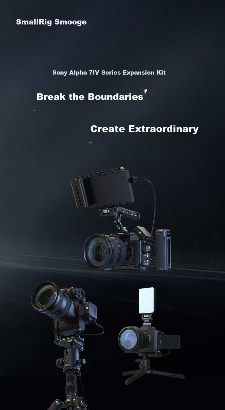 Комплект для расширения камеры SmallRig 3667B, клетка для Sony A7m4/A74/A7S3/A7R5/A1, полнопокрывный каркас, аксессуары для фотосъемки