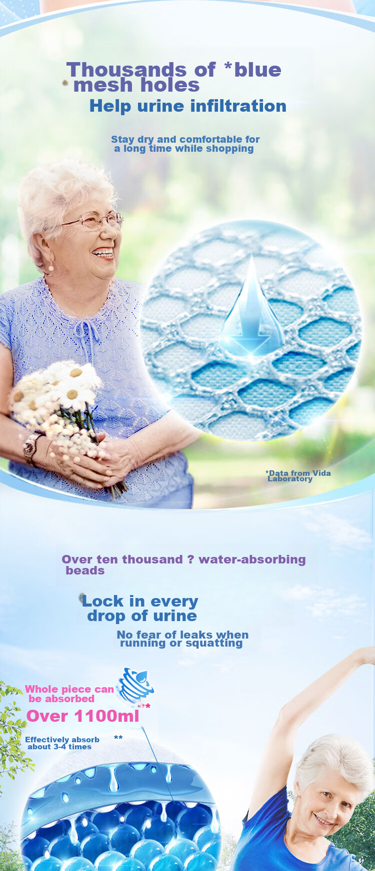 Подгузники для взрослых TENA Dry and Comfortable, размер L, 60 шт. (обхват талии 66-135 см)