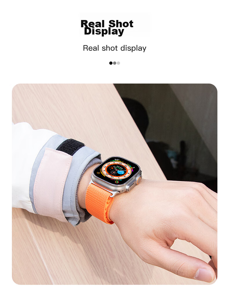 Ремешок Weiqiantu для Apple Watch Ultra 2/SE/9/8/7/6/5/4/3/2/1, нейлоновый спортивный, 44/45/49 мм, оливковый