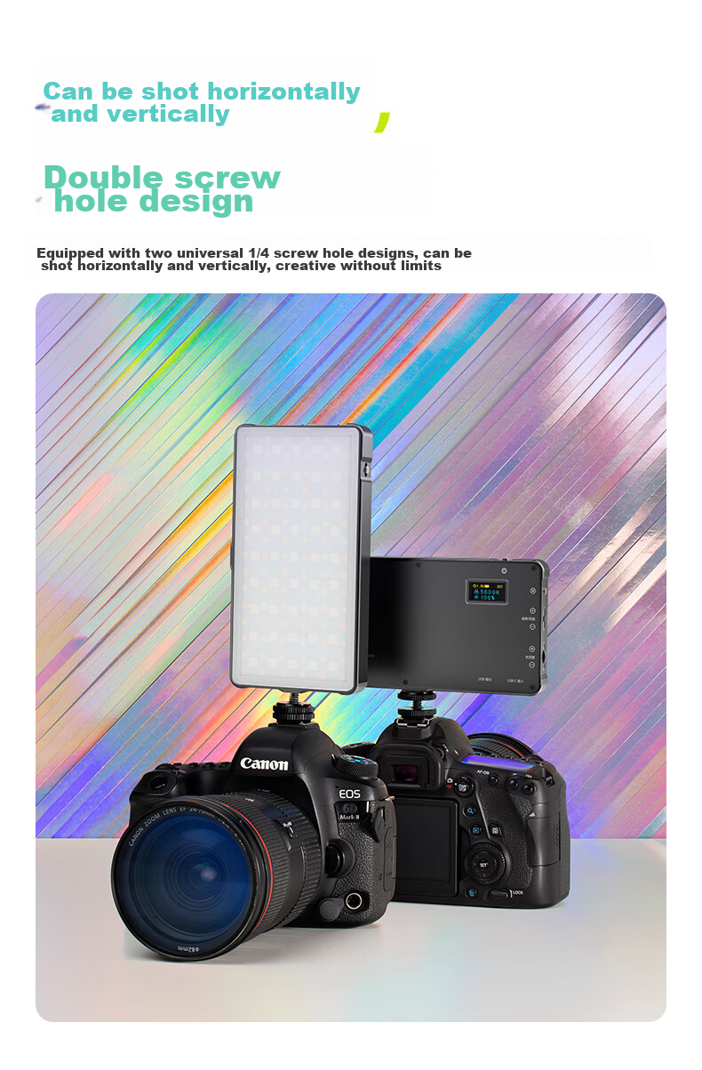 Портативный светодиодный заполняющий свет Sidande X2049S+ с RGB, ручной заполняющий свет для фотосъемки, карманный светодиодный фонарь, полноцветный портативный RGB-камера заполняющий свет, освещение для фото- и видеосъемки для обзоров магазинов и наружной съемки