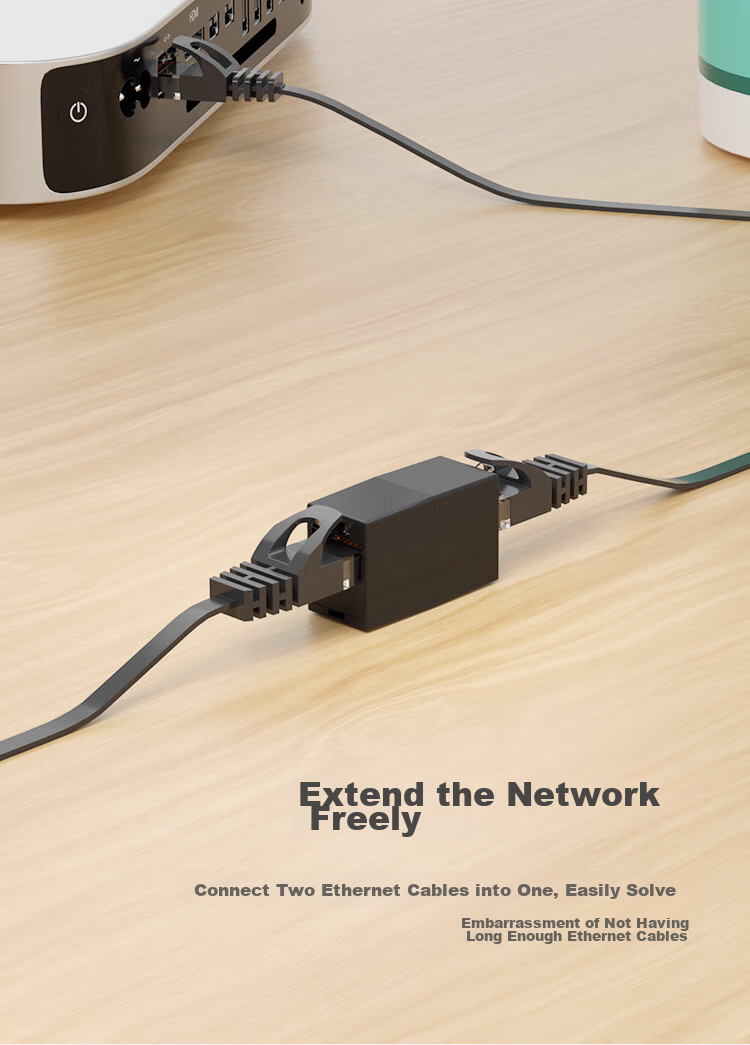 Сетевой соединитель HAILE HT-300E, Gigabit Ethernet, прямой, модуль с двумя портами RJ45, совместимый с Cat5e/Cat6