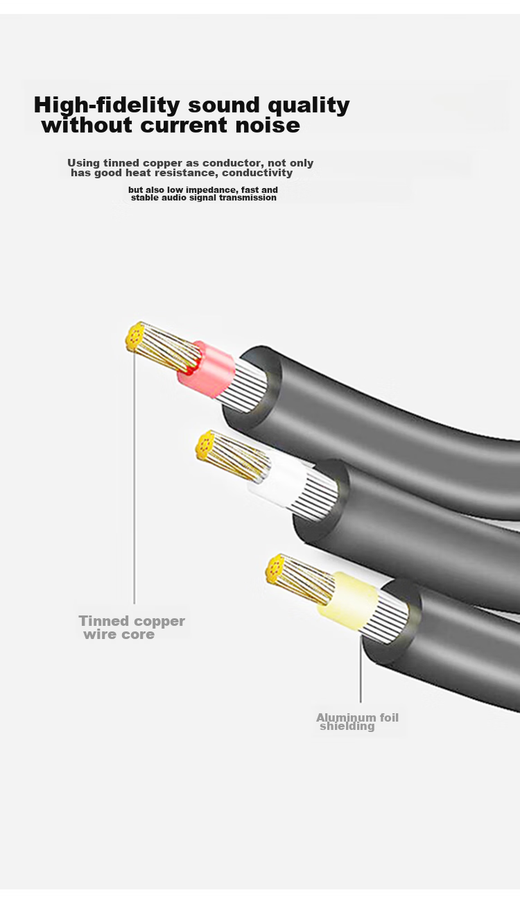 Аудиокабель Jinghua 3RCA - 3RCA, 1.8 метра, серый