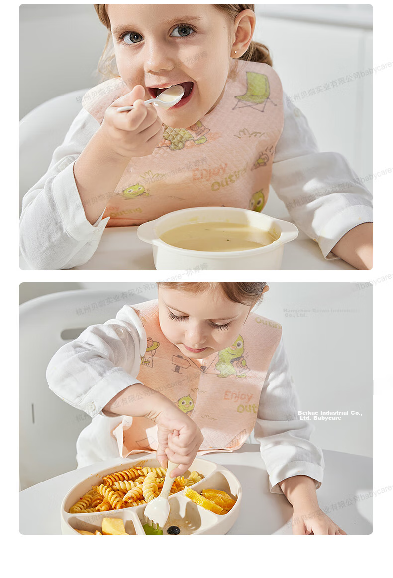Одноразовые нагрудники Babycare для малышей, мягкие, антигрязевые, с принтом "Олененок Синаид", 20 штук