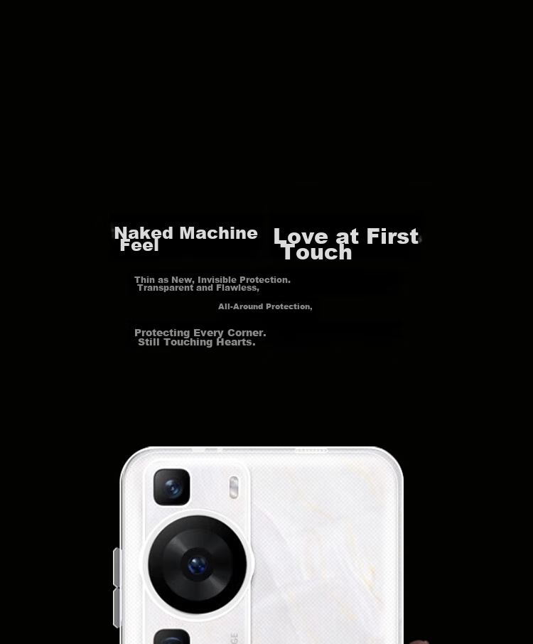 Чехол Snowkids для Huawei P60, прозрачный, противоударный, с полной защитой линз, тонкий, ощущается как голый телефон